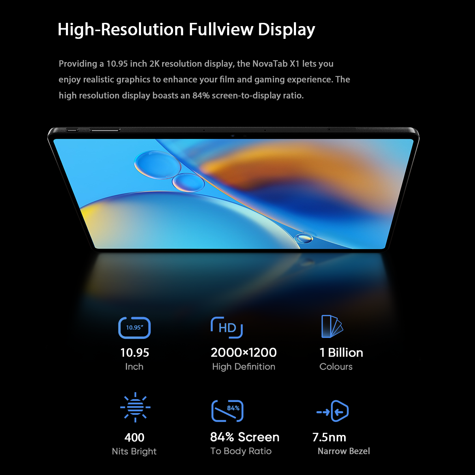 Rizzen Novatab X1 Smart Tablet + Free Flip cover