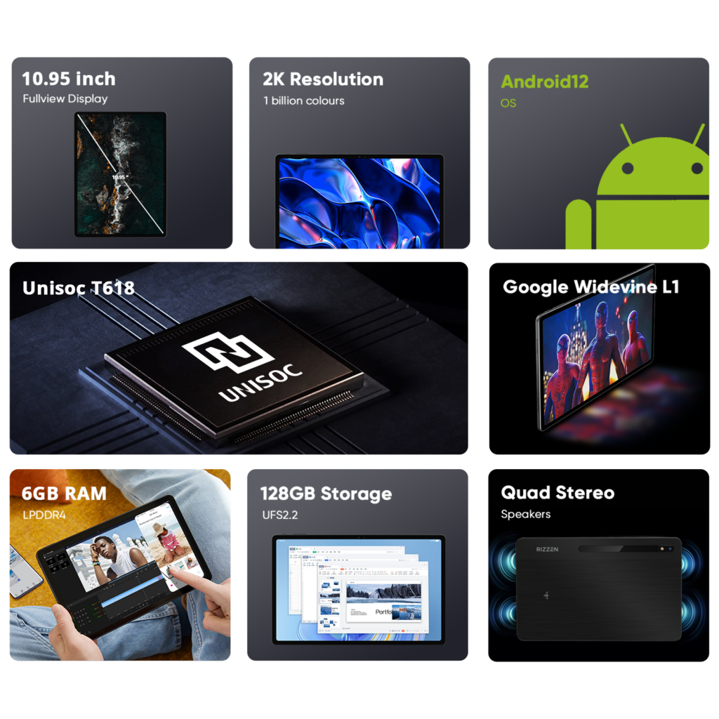 Rizzen Novatab X1 Smart Tablet + Free Flip cover